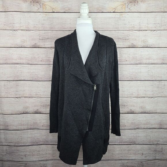 Athleta Knit Grey Sentinel Thermolite Merino Wool Blend Heavyweight Sweater Med - Picture 7 of 8